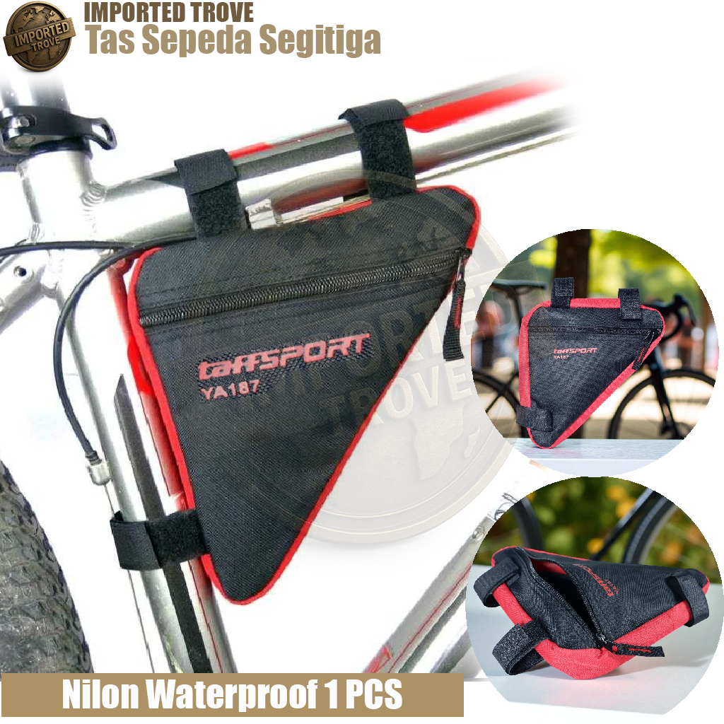 TaffSPORT Tas Sepeda Segitiga Nilon Waterproof - YA187 Docooler Triangle Cycling Bag Bike Bicycle Fr