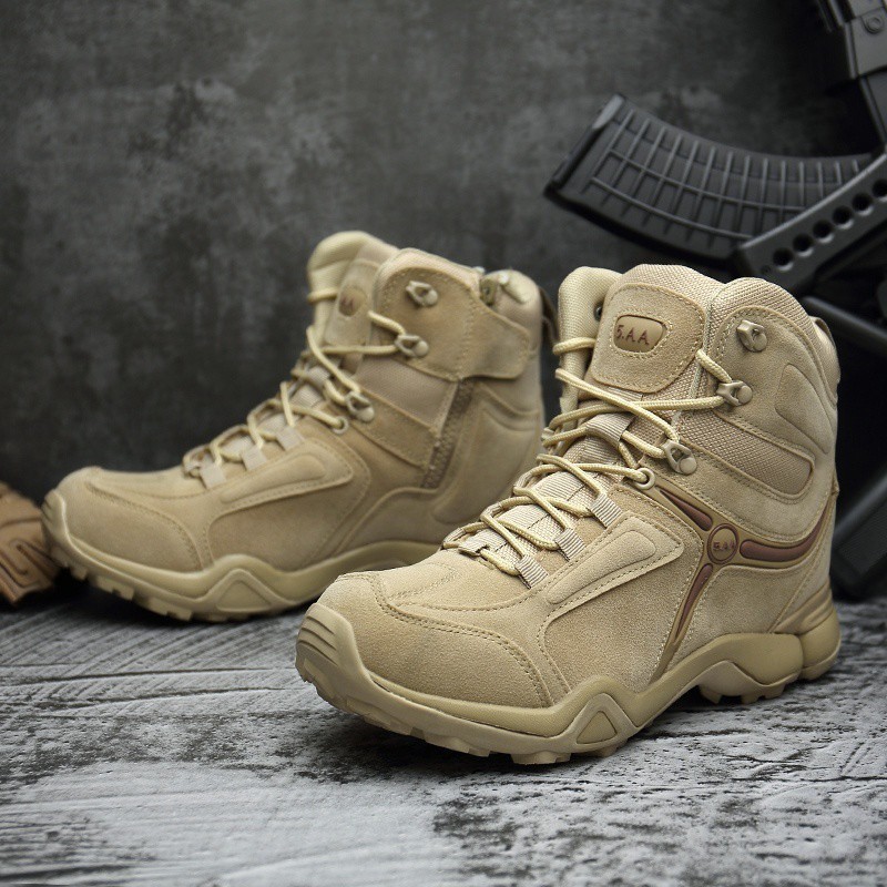 Sepatu Safety Pria Tactical 5AA / Sepatu Satpol PP PDL Murah / Sepatu Safety Boots Ujung Besi Sepatu