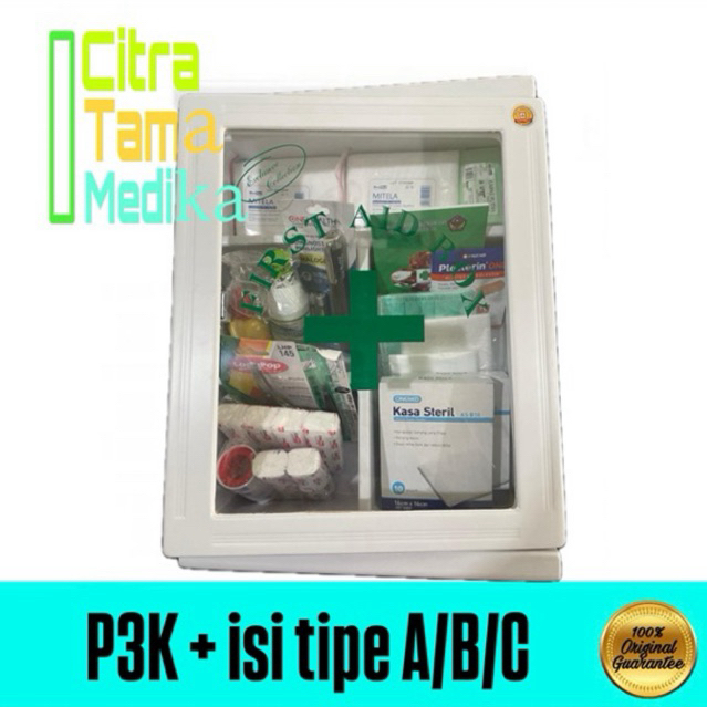 Paket Kotak P3K Besar Dinding dan Isi Lengkap / Paket P3K Tipe A / Paket P3K Tipe B / Paket P3K Tipe