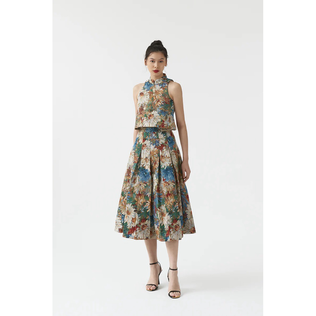 Preloved DUMA OFFICIAL XIN JACQUARD SET FLORAL MULTI