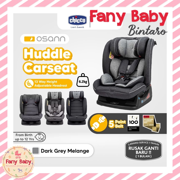 CHICCO CARSEAT OSANN KINDERAUTOSITZ HUDDLE DARK GREY MELANGE