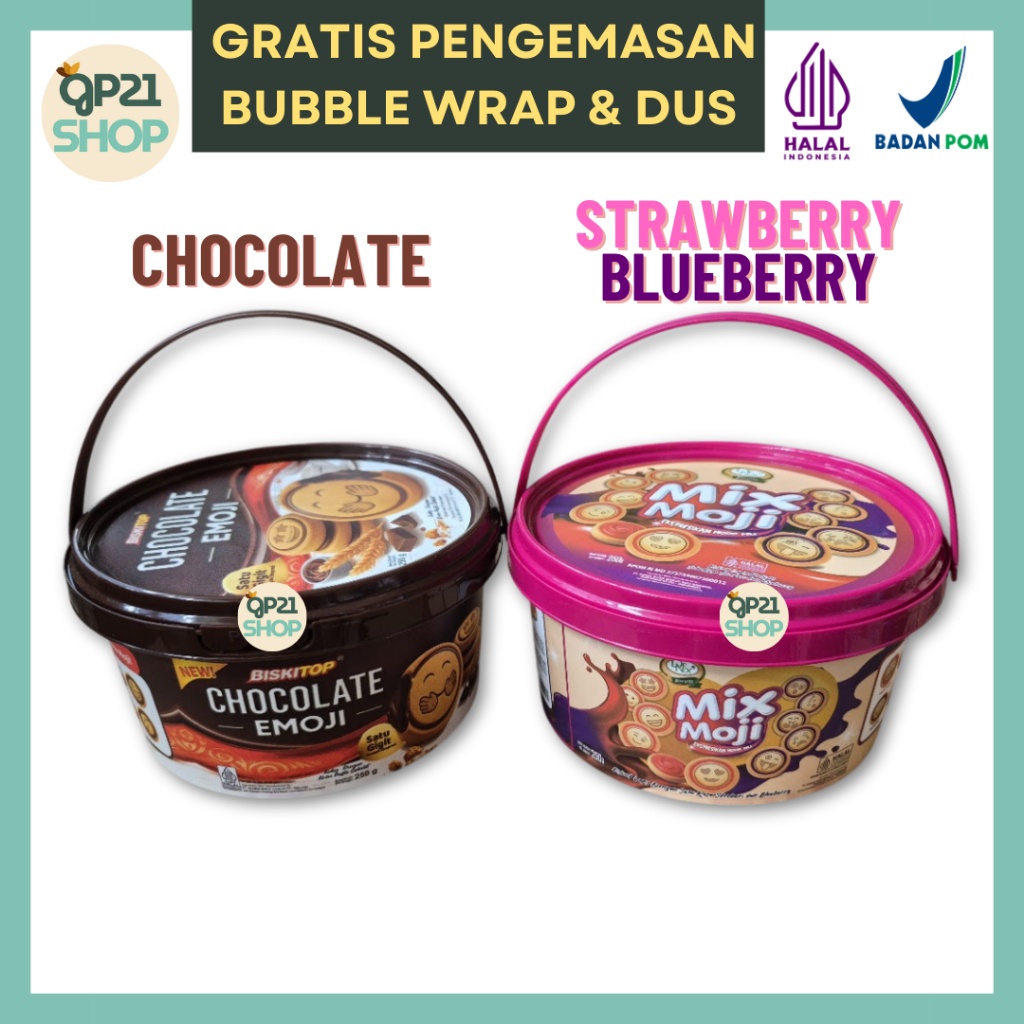 Biskitop Denex Emoji Mix Moji Cookies 250gr Handle Ember Timba