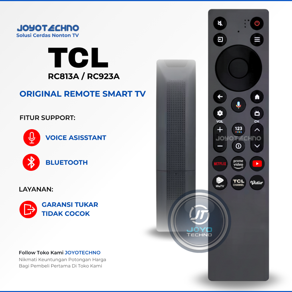 Remote TV TCL Smart TV Series V4C V5C V6C T6C C6K C6KS Q6C P7K - Remote TV Original Voice On