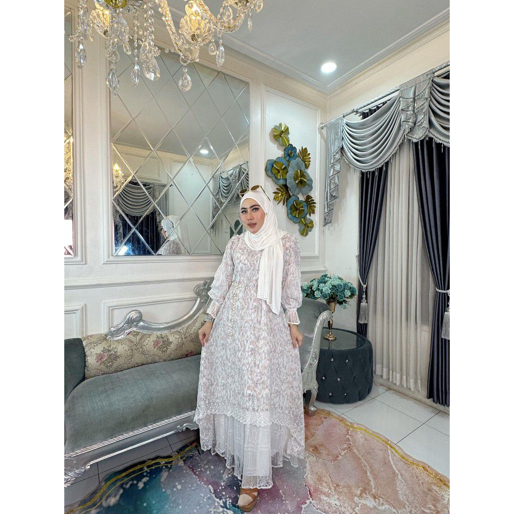 Tiara Maxi Dress+Belt Mutiara