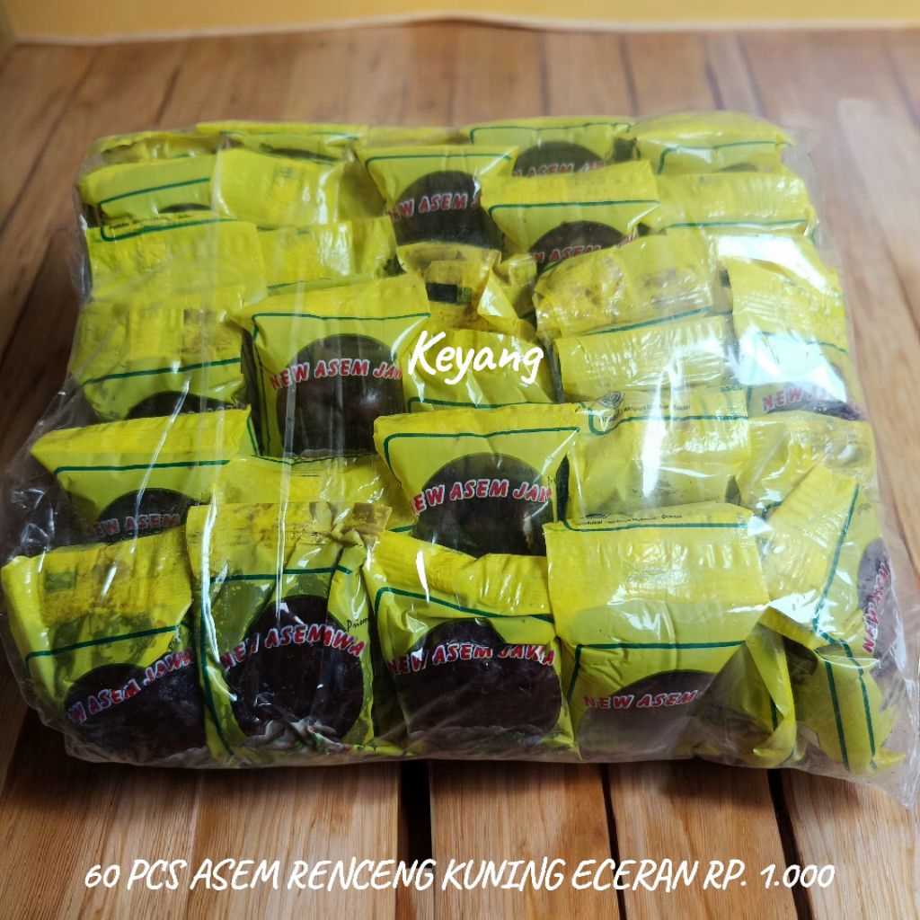 60 PCS ASAM RENCENG KUNING ECERAN RP. 1.000  / ASEM JAWA / ASAM / ASEM