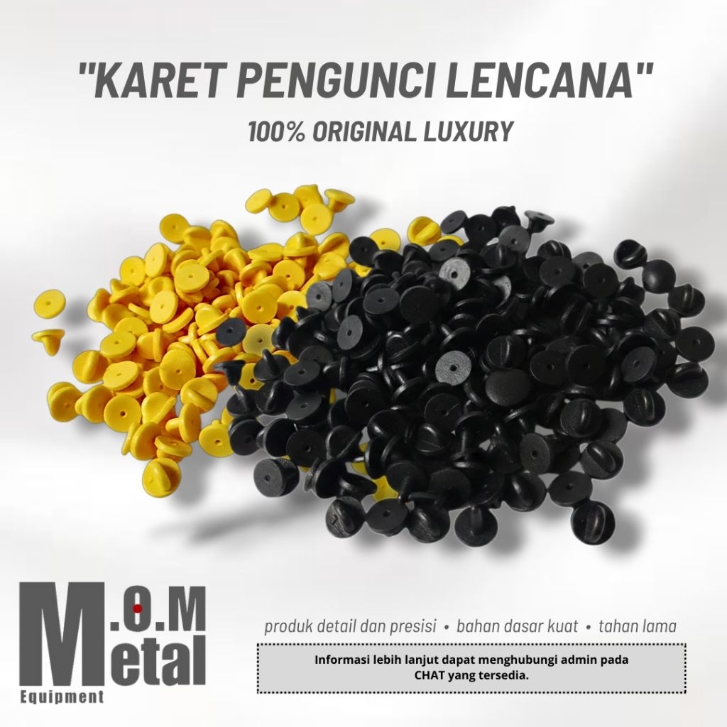 Karet Penjepit Pin Lencana / Kancing Belakang Pin / Kancing Brevet / Rubber Pin / Clutch / Back Cop 
