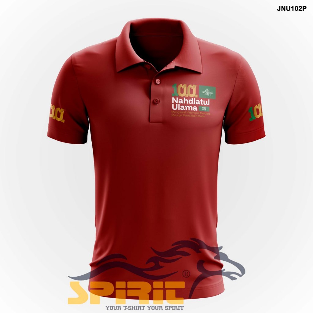 Kaos Polo NU Harlah 1 Abad 2026 Lengan Pendek Baju Kerah Nahdlatul Ulama Katun CVC Adem & Elegan