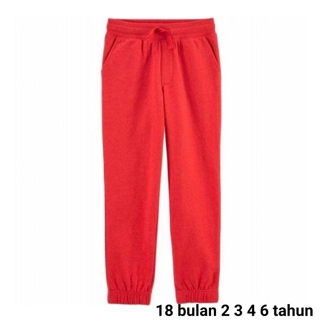 Celana Jogger training anak laki cowo Ok merah