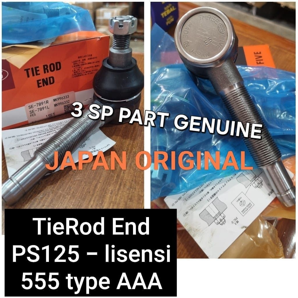 TIE ROD END MITSUBISHI PS125 CANTER TURBO JAPAN  555 ASLI 1 SET