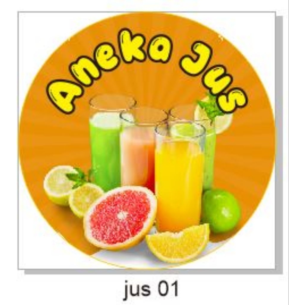 160 PCS Stiker Produk Jus Buah Stiker CUP