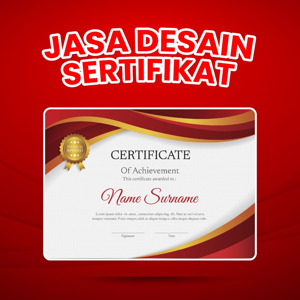 Jasa Desain Sertifikat