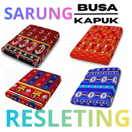 sarung kasur busa resleting motif bola