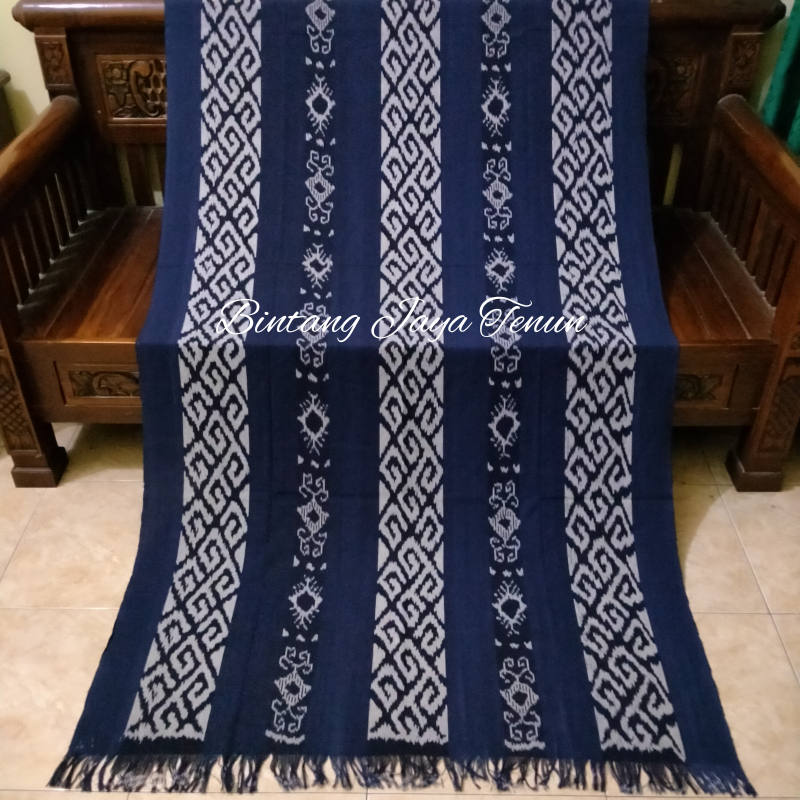 Kain Tenun Blanket Tenun Etnik Toraja Warna Biru