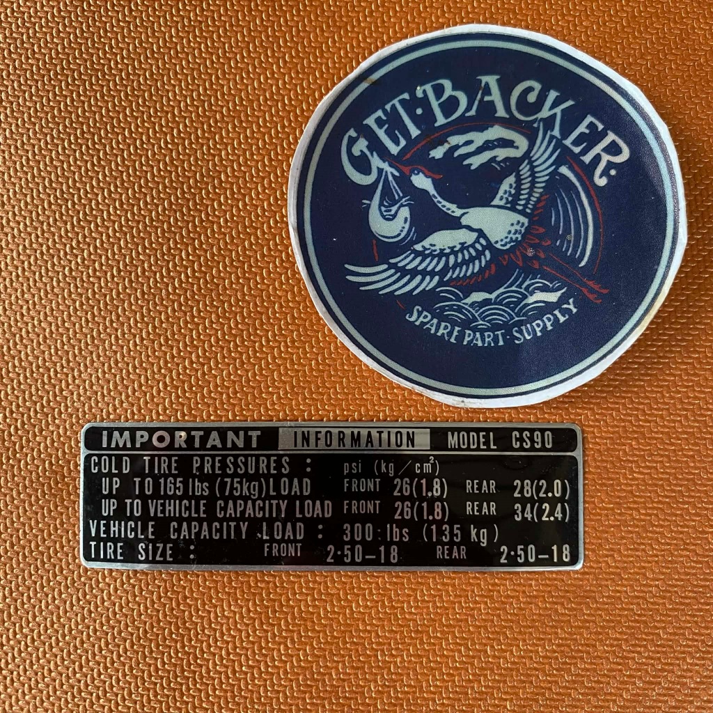 emblem ori nos honda cs90 s90