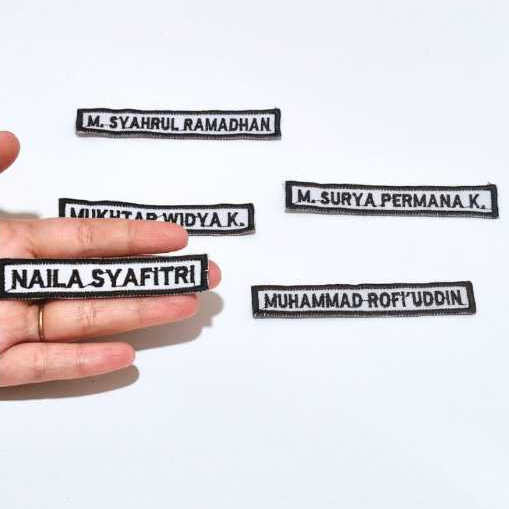 [PROMO] Bet Nama Sekolah Name Tag Nama Dada Bordir Nama