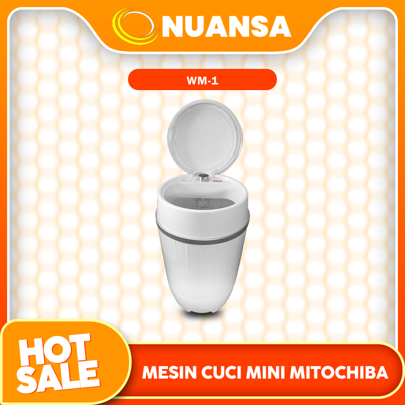 Mito WM1 adalah mesin cuci portable tipe top-loading dengan kapasitas cuci 3.5 kg dan kapasitas peng