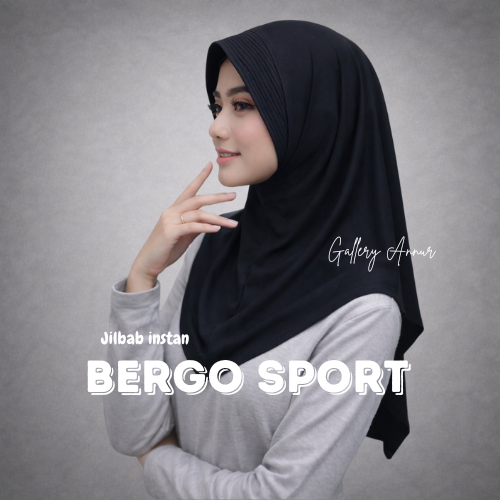 ANNUR Hijab Sport Daily Size S | Hijab Sport Volly | Hijab Instan Jersey Premium