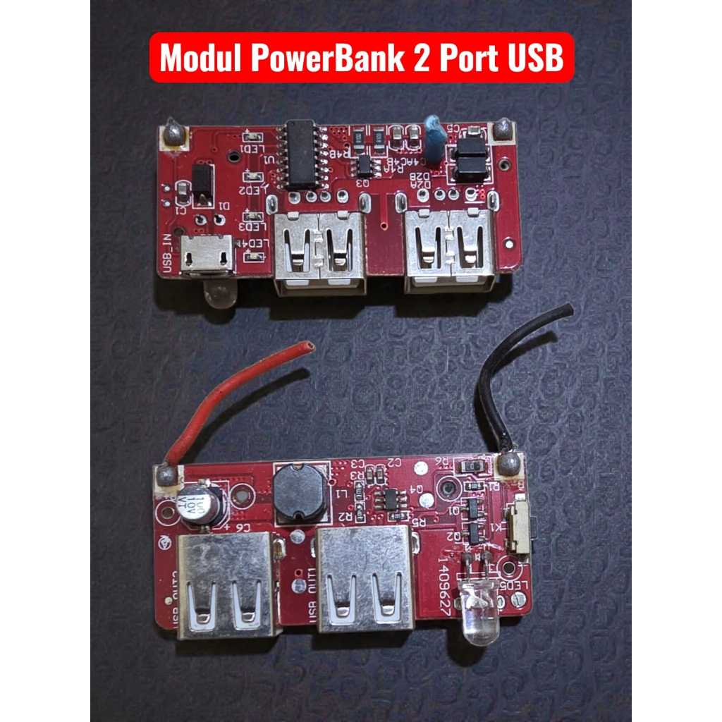 Modul Power Bank 2 Port Output USB 5V Baterai Lithium Dual Papan Sirkuit Powerbank 2Port USB 0018