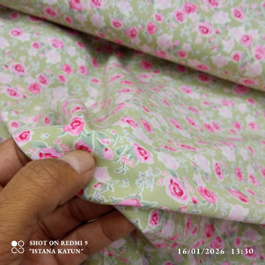 KAIN COTTON RAYON VISCOS PREMIUM BUNGA SENDU