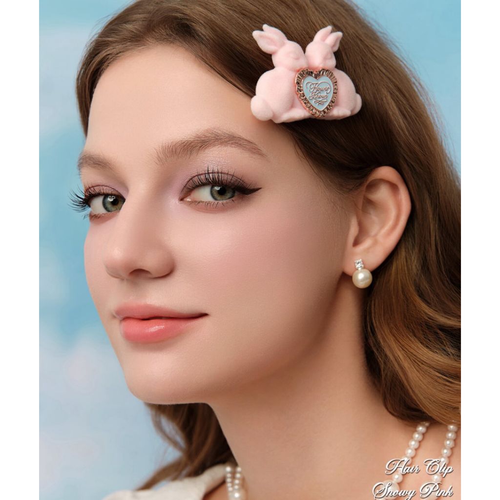 QSB | Flower Knows Bunny Garden Hair Clip | Jepit Rambut | Hair Pin | Beauty Make Up | Kosmetik | Co