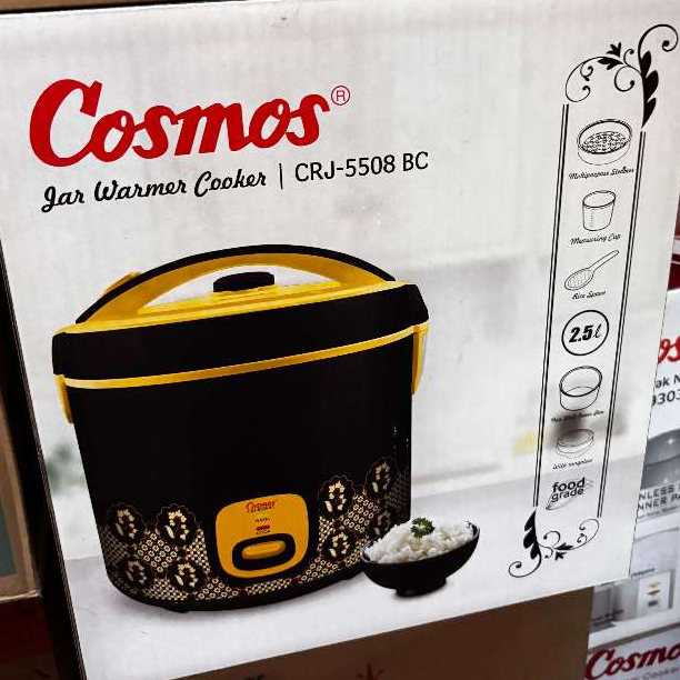 [SALE] COSMOS Magic Com CRJ-5508 BC 3in1 Memasak Mengukus Menghangatkan 2.5L Hitam | Cosmos CRJ-9303
