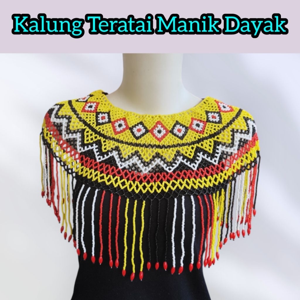 kalung manik teratai / kalung teratai dayak / rompi teratai dayak / kalung manik dayak / kalung tera