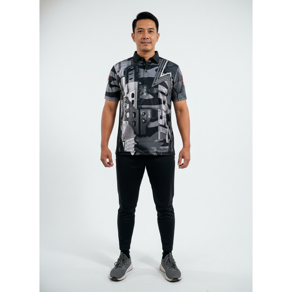 Kaos Jersey Wangki Menembak IPSC Perbakin Shooting Club Tim Glock Full Print Premium