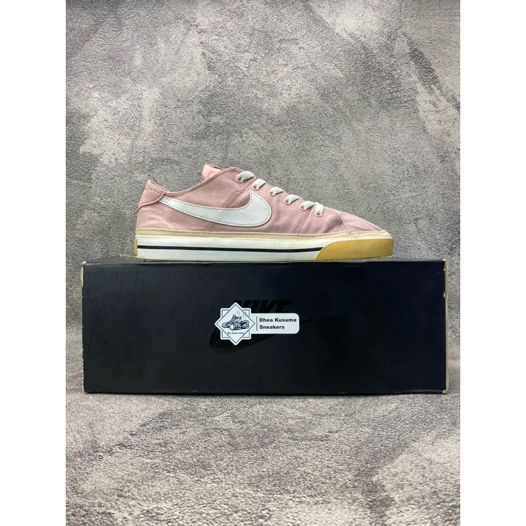 Sepatu Second Nike Court Legacy Canvas ‘Pink Glaze’  Size 40,5 Insole 26 CM Original Guarantee 100%