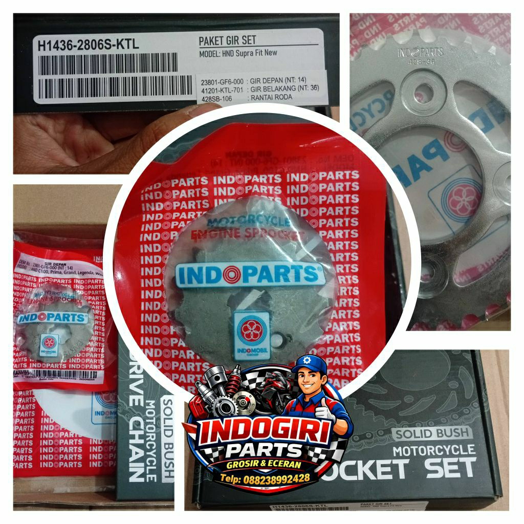 Gearset Motor Indoparts Honda Supra Fit New Standart H1436-2806S-KTL Original Indoparts