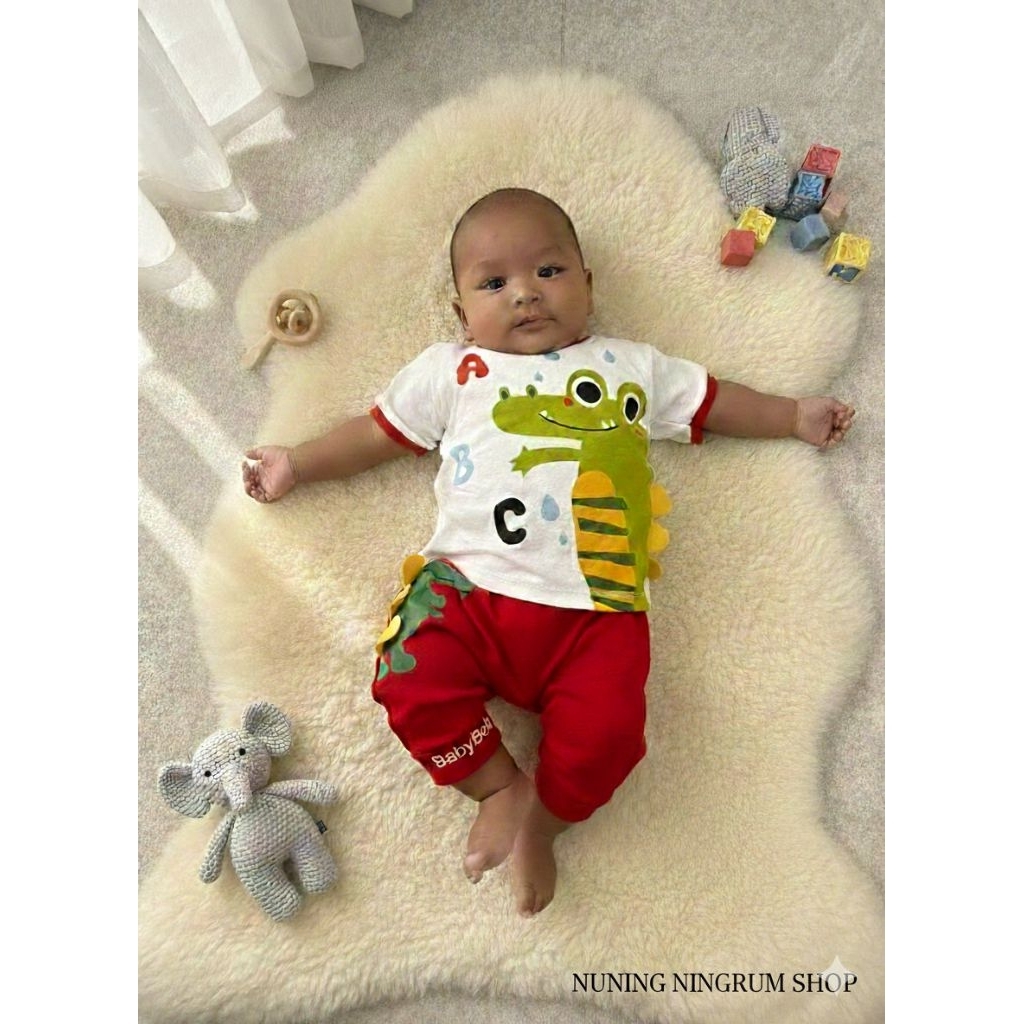 Baju Bayi Setelan Anak Laki-Laki Set Topi BB