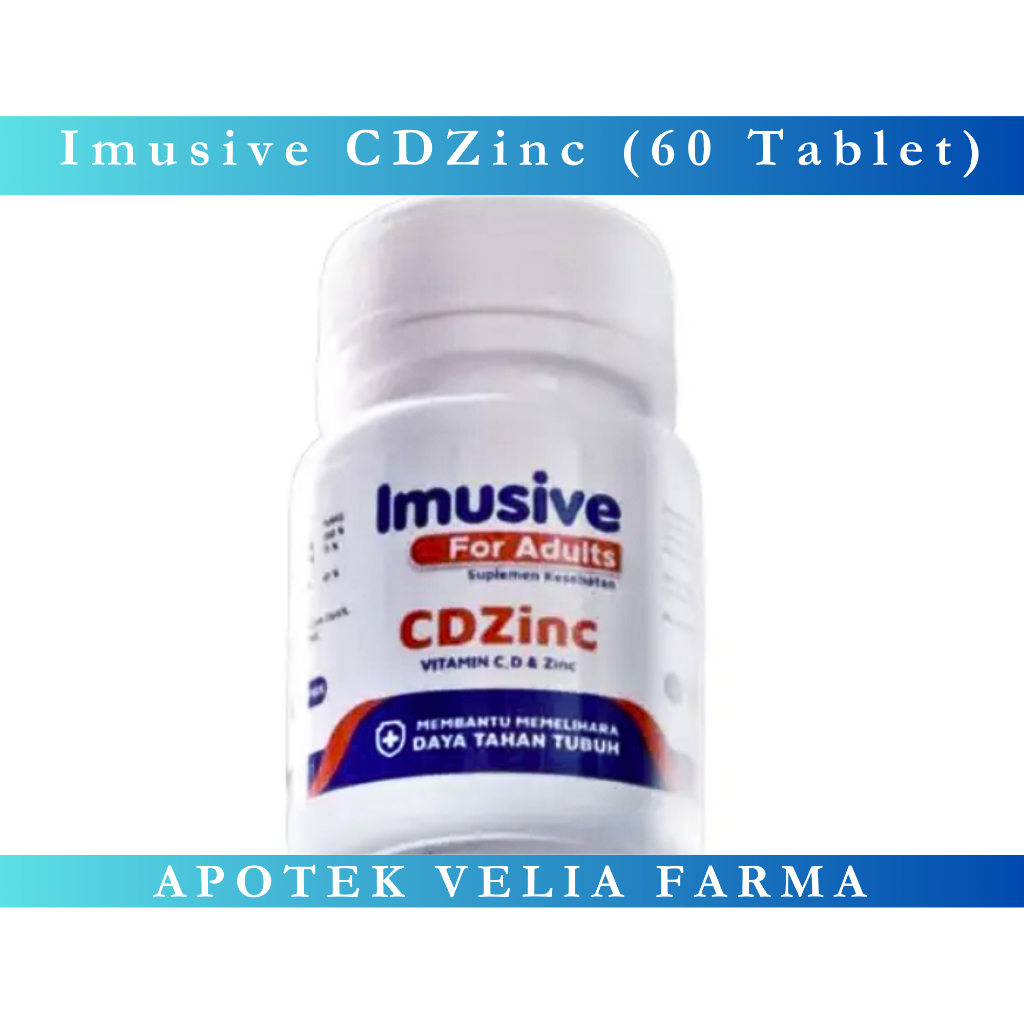 Imusive for Adults C D Zinc Isi 60 Tablet / Vitamin C D dan Zinc Multivitamin Imun Tubuh