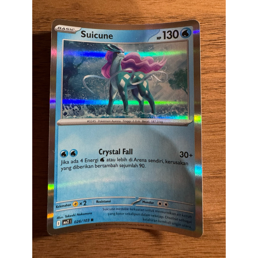 SUICUNE HOLO TCG POKEMON INDONESIA MA2