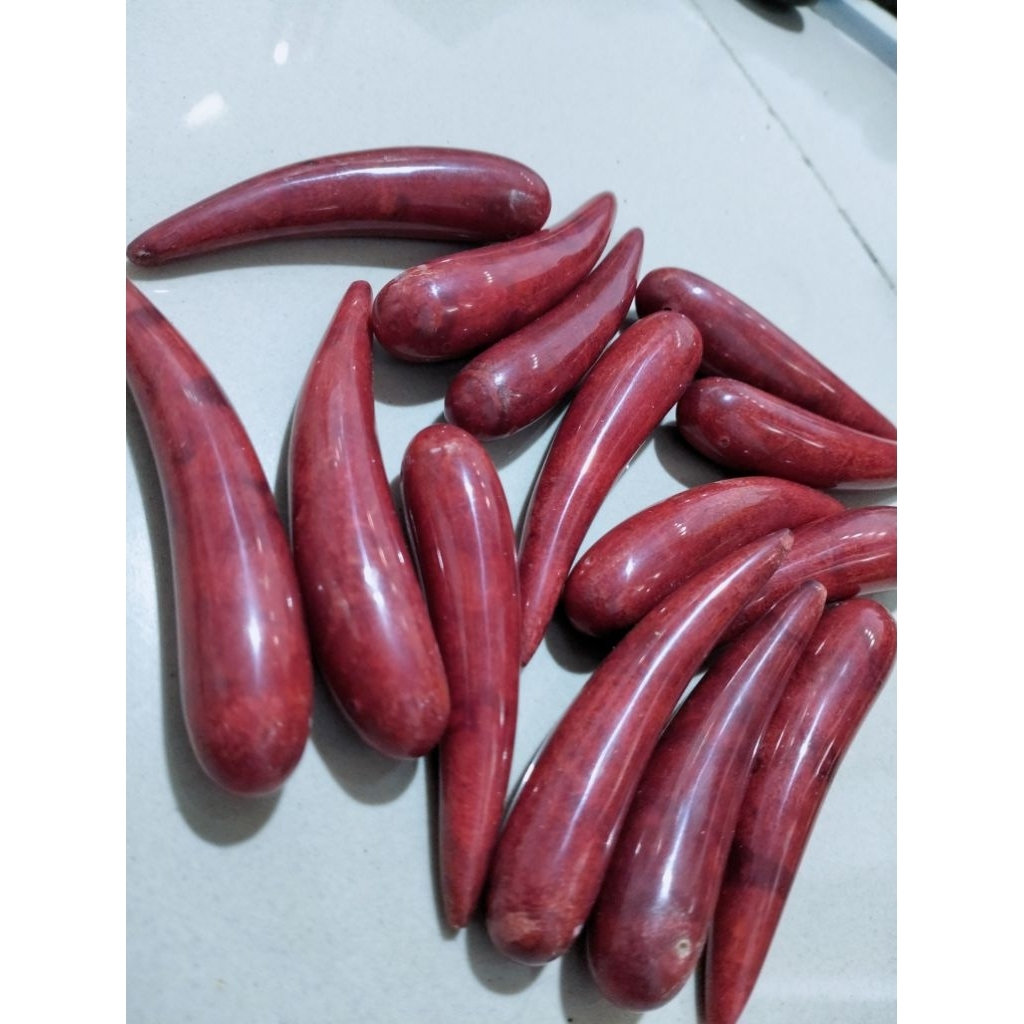 bandul kalung batu permata Marjan asli