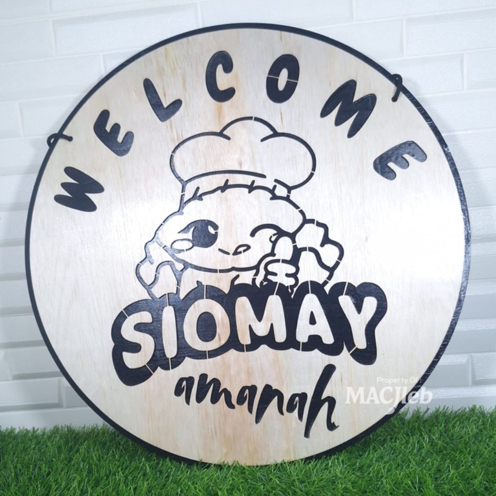 [ MACJleb ] Custom Papan Logo Branding – Sign Tulisan Kayu / Papan Promosi
