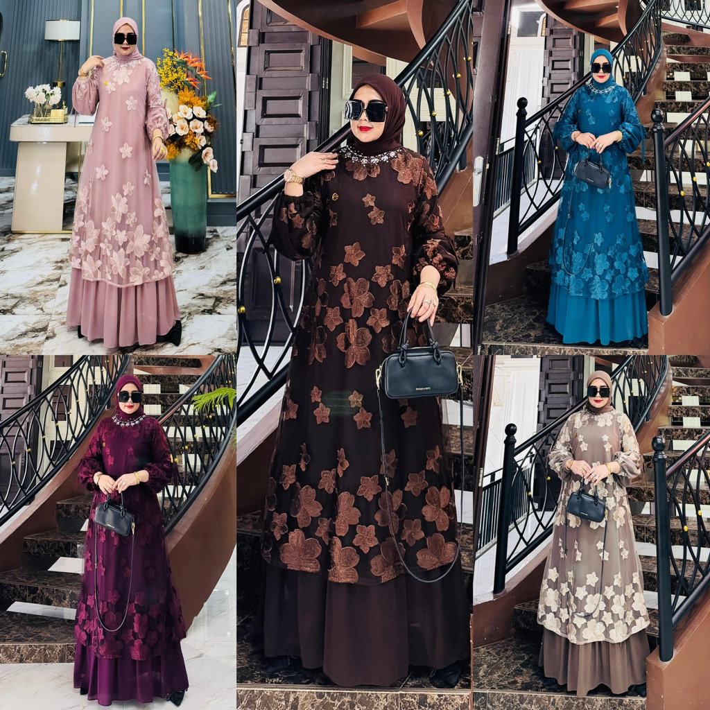 New RAYYANA  COLLECTION GAMIS SET SEGI 4 BY M NABIL ORIGINAL