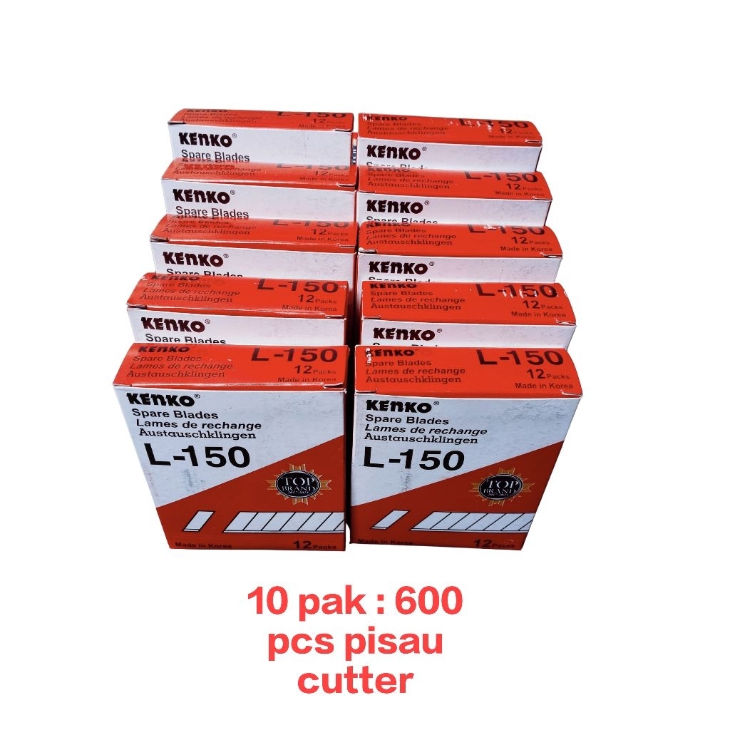 10 BOX KENKO ISI CUTTER L-150 isi cutter tajam ( 600 pcs pisau cutter)