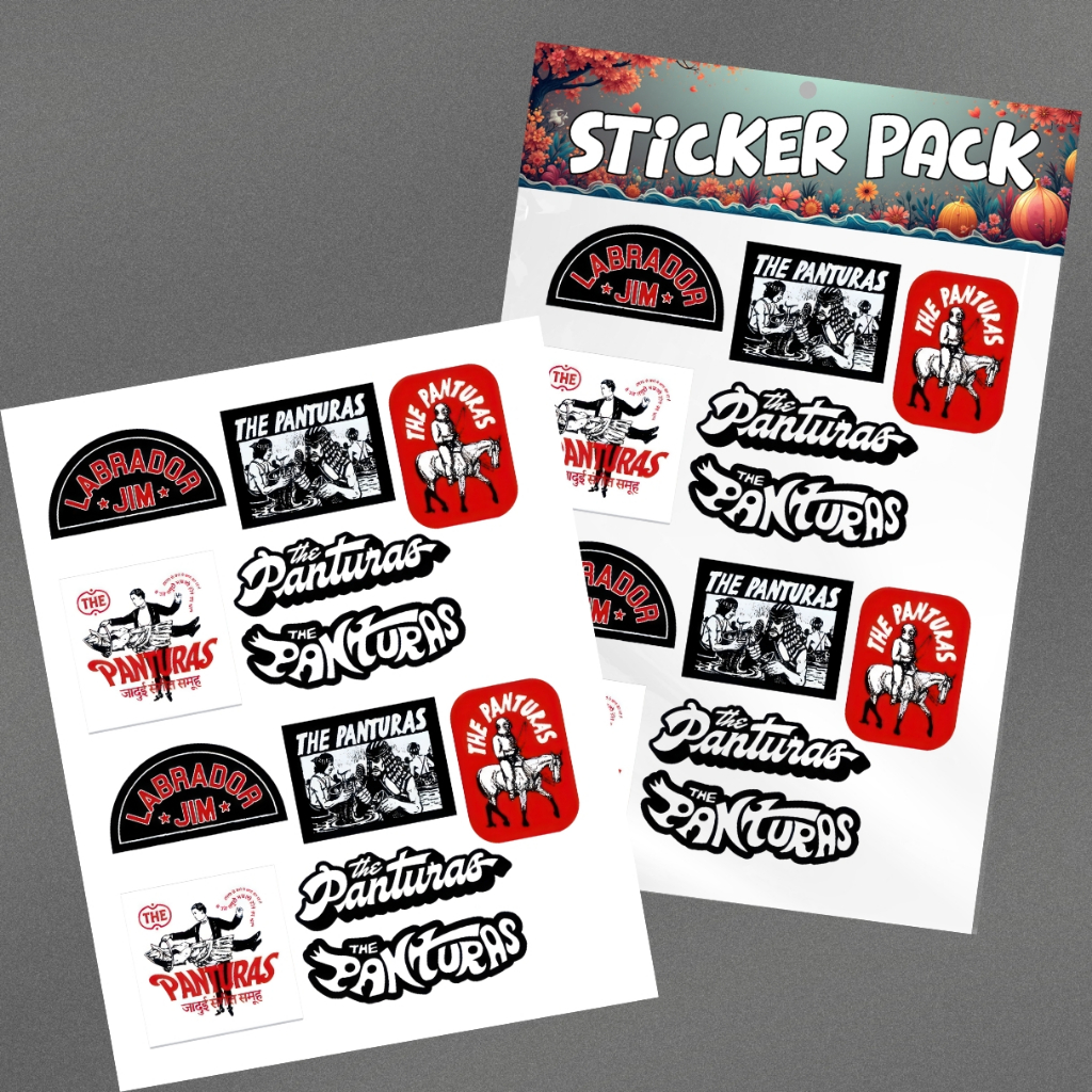 THE PANTURAS Sticker Pack – Stiker Band Vinyl untuk Helm & Tumbler Vol.1