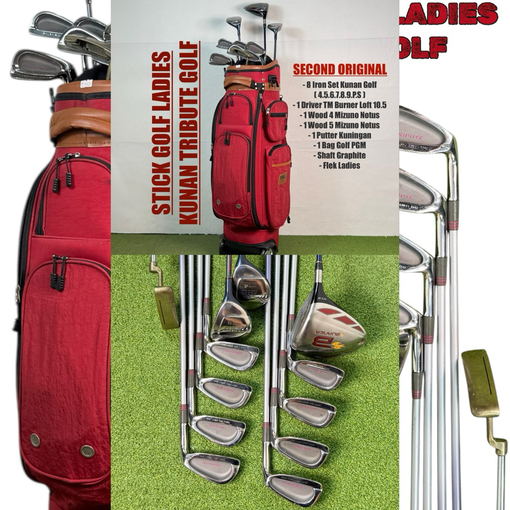Stick Golf Ladies Kunan Golf Set Bekas Original Fullset Bag Golf Shaft Graphite Flek ladies