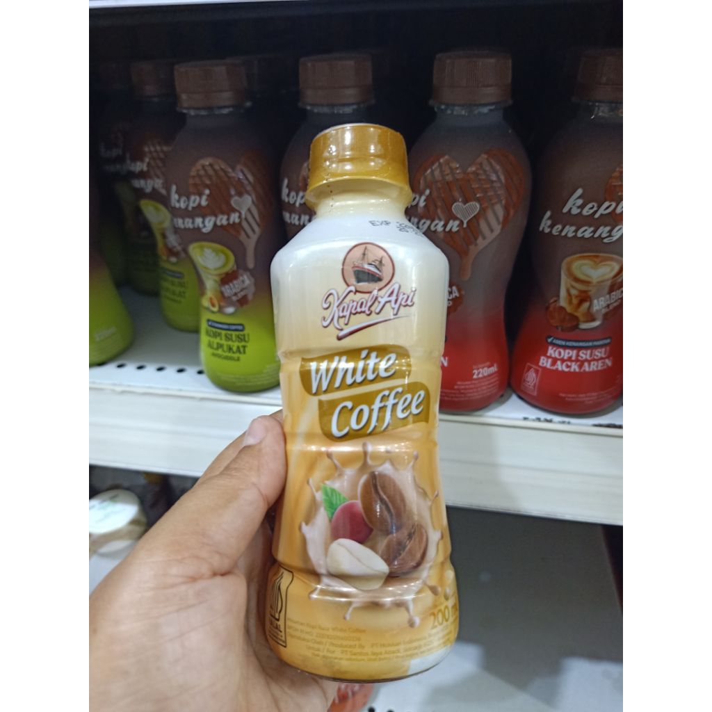 kapal api white coffee minuman kemasan botol 200ml