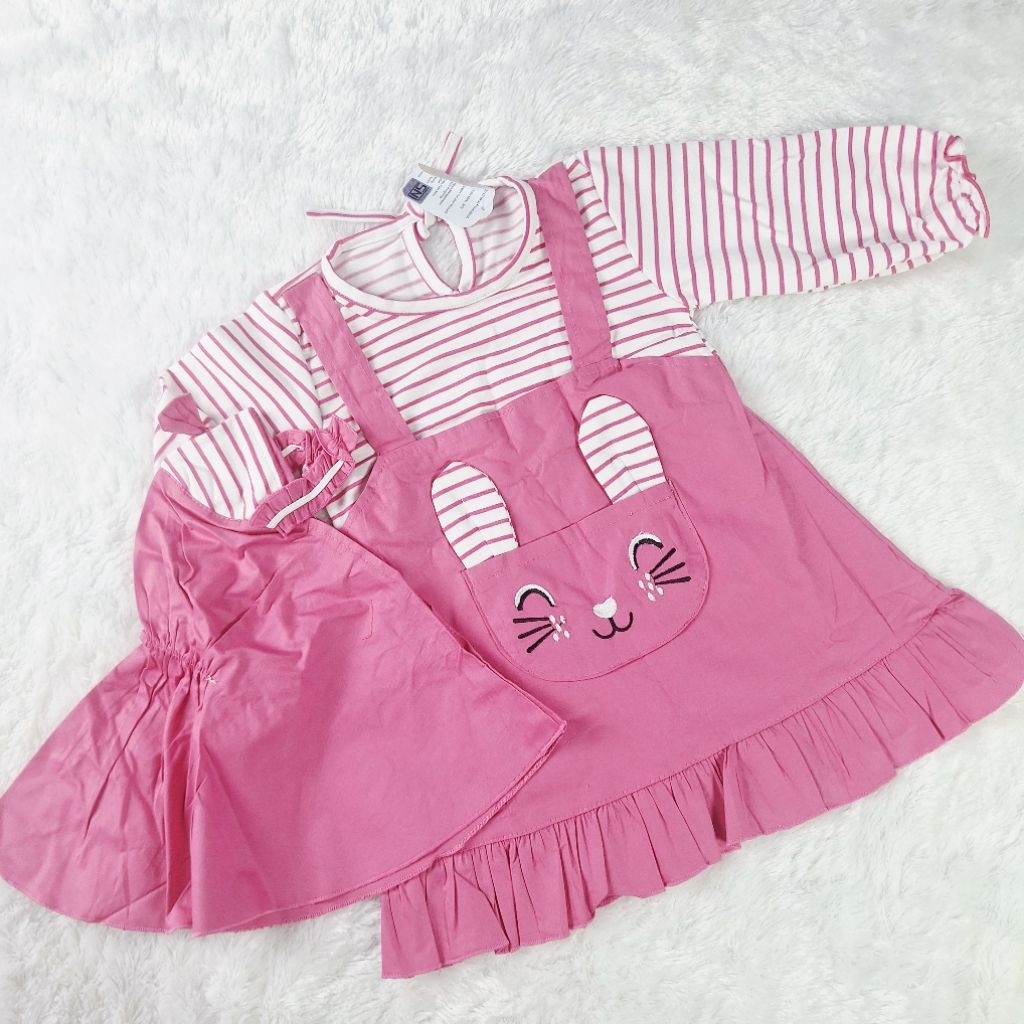 [F -09] Gamis Bayi Perempuan Hijab Muslim bayi Cewek  3-12 bulan
