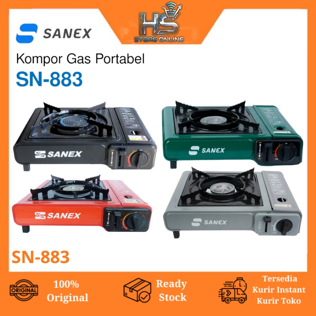 Sanex Kompor Gas Portable 2 In 1 Stainless Steel Sanex
