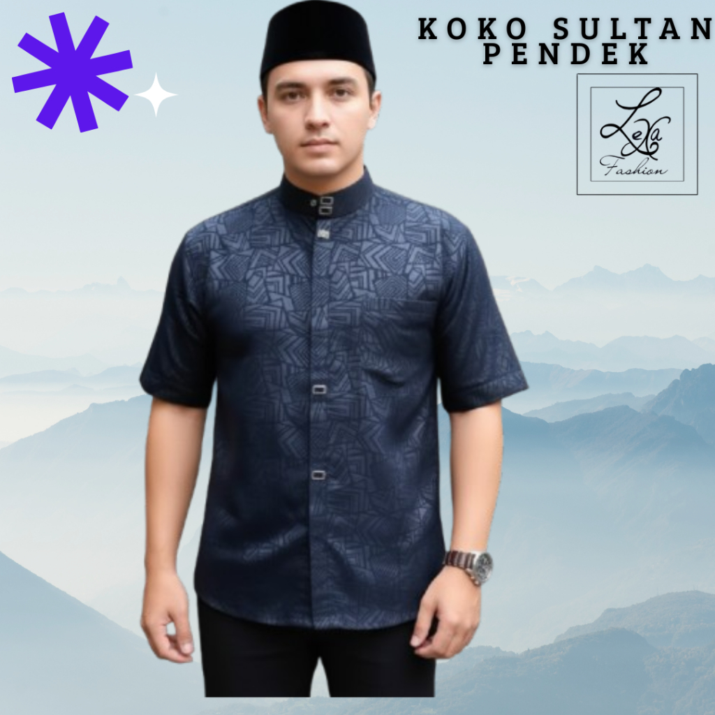 BAJU KOKO MUSLIM PRIA SULTAN LENGAN PENDEK