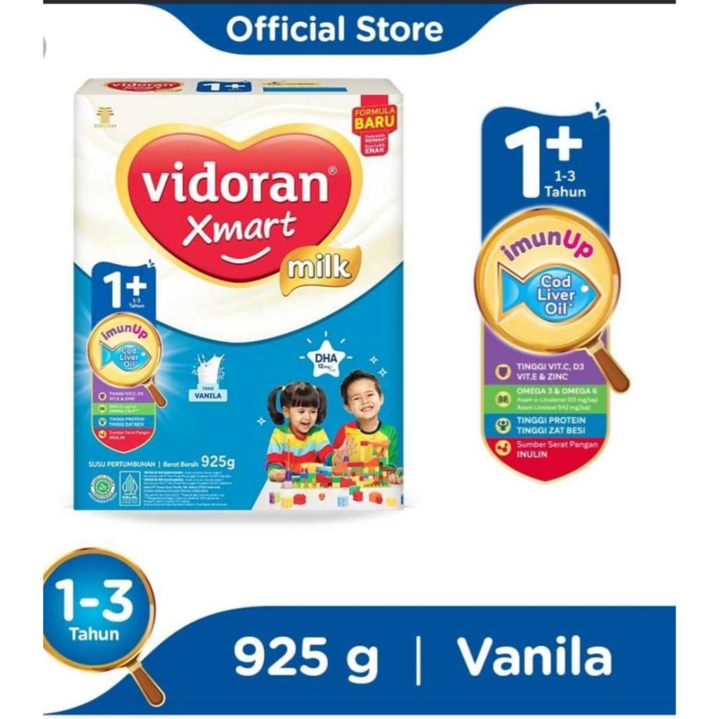 Susu Vidoran Xmart 1+ 700/925 gr rasa madu/vanilla Susu Formula Pertumbuhan Anak 1-3 Tahun bisa COD 