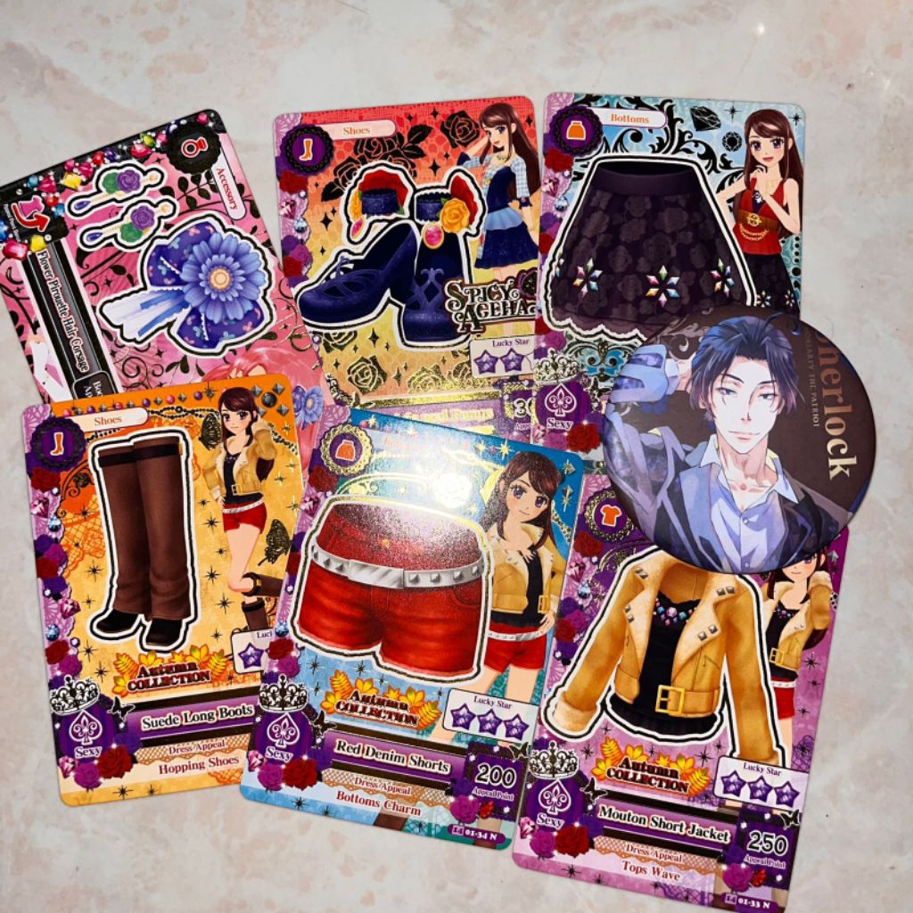 aikatsu pin bundle set kartu aikatsu ran shibuki moriarty the patriot Sherlock Holmes