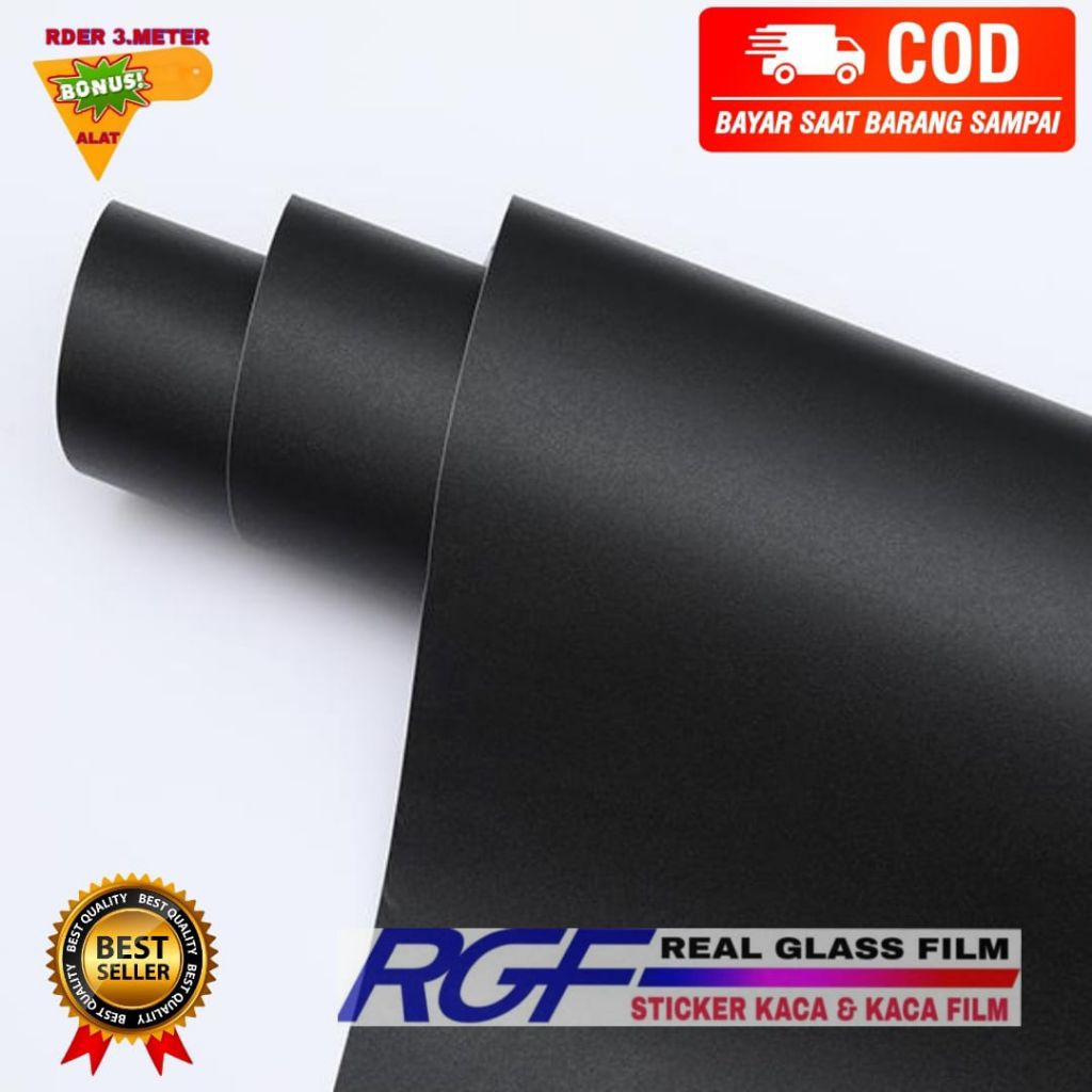 STIKER STICKER DOP BAHAN TEBAL/STIKER HITAM POLOS/STIKER HITAM DOP/STIKER HITAM DOFF/STIKER MEJA HIT