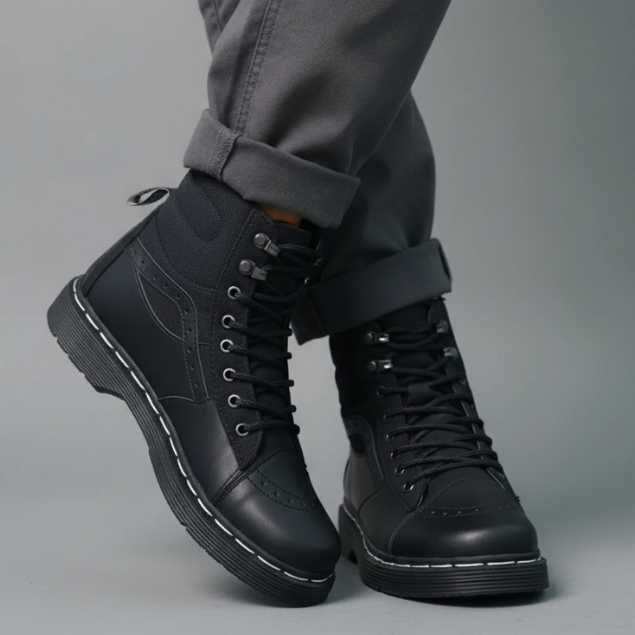 Sepatu Boots Casual Pria SENSE OLIVER BLACK