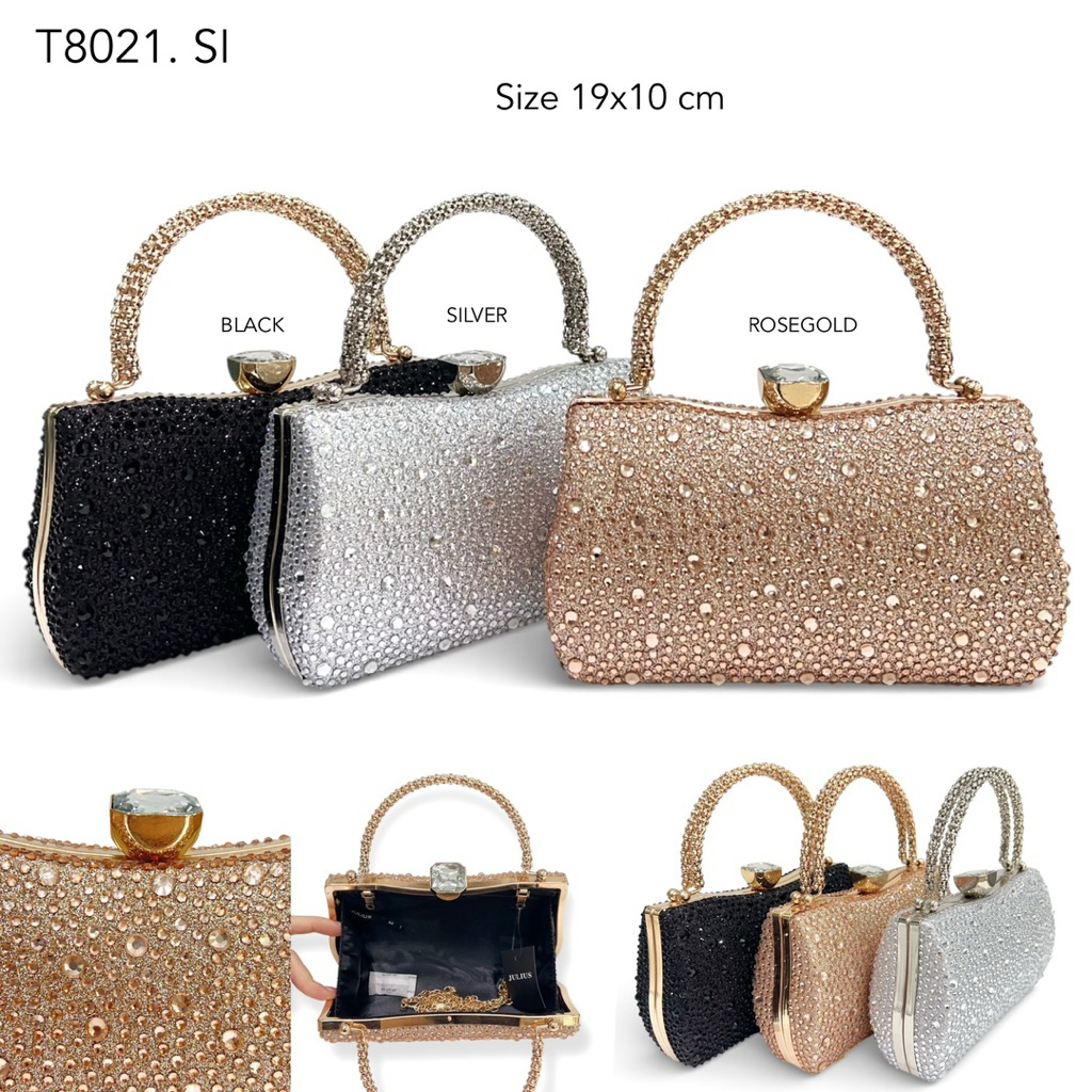 Tas Pesta Diamond Clutch Permata Handbag Wanita T8021