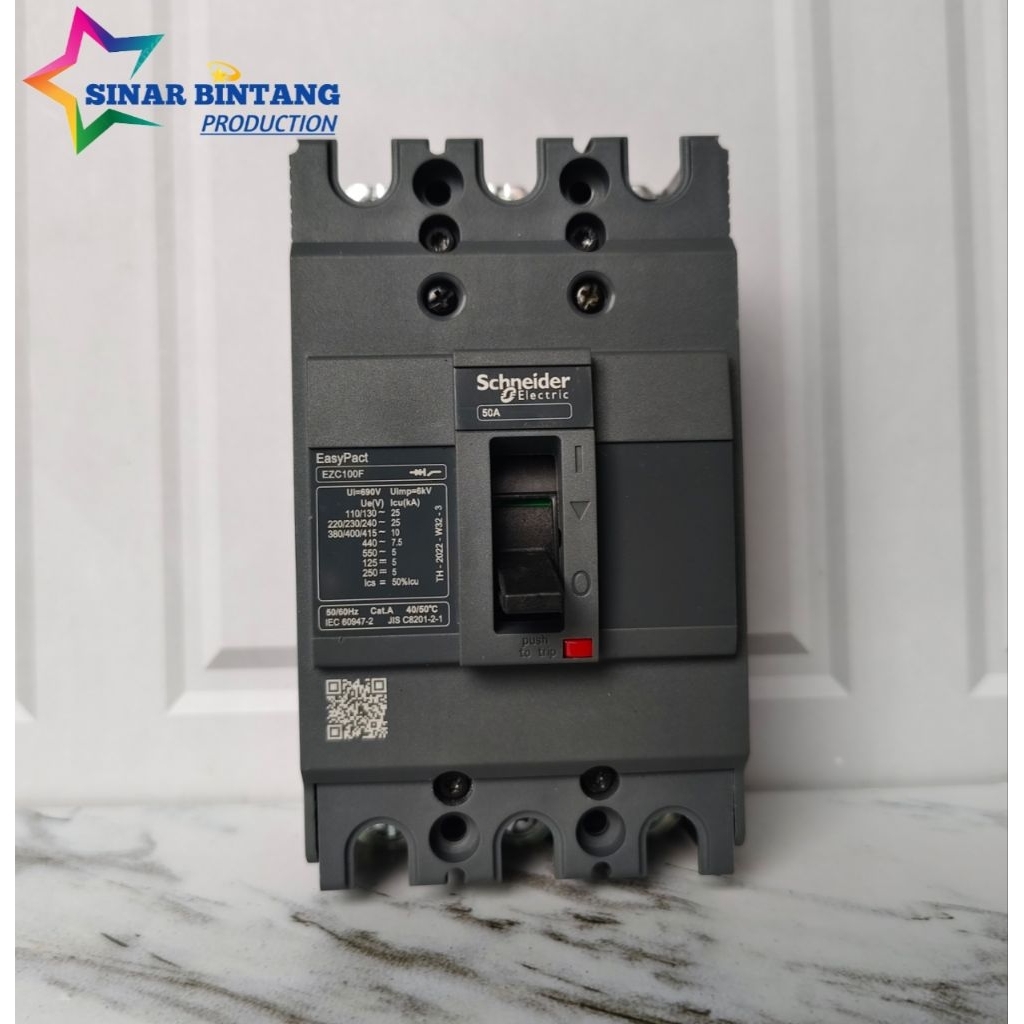 MCCB SCHNEIDER Easypact 100F 3P 50A