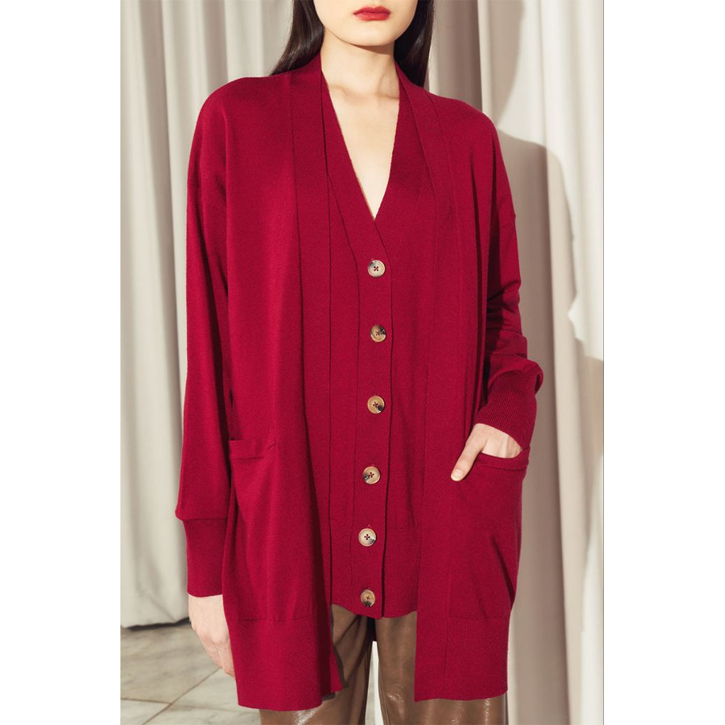 Duma Red Laurent Vest Cardigan
