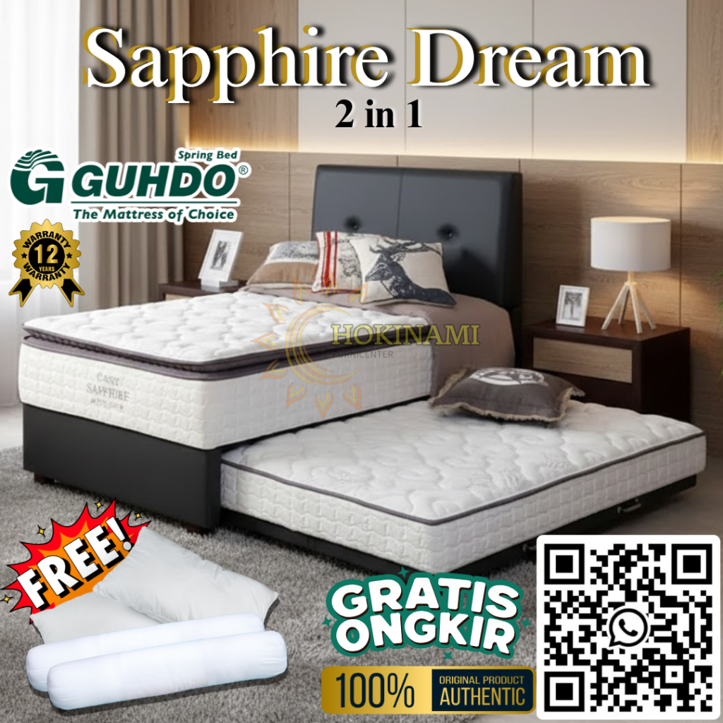 Guhdo Springbed 2 in 1 (Sorong) Sapphire Dream